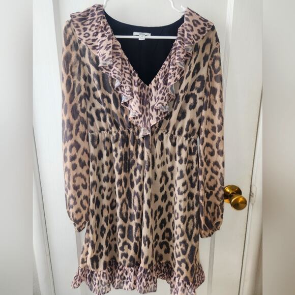 Bar lll Brown Leopard Dress medium - Picture 1 of 6